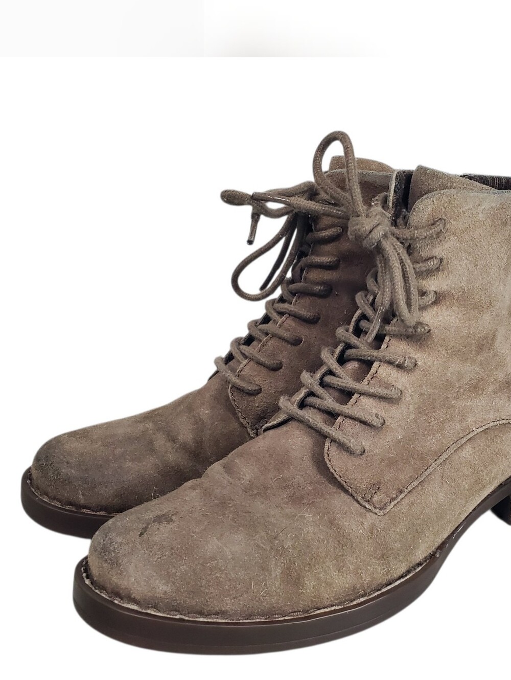 BORN Suede Combat Boots Size 9 Boho Classic Whimsigoth Biker Cottagecore